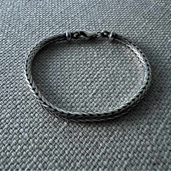 Sterling Silver Artisan Braided Rope Bracelet - Picture 3 of 8